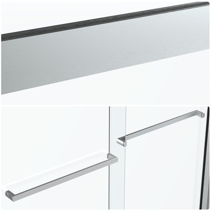 76 in. H x 60 in. W Framed Sliding Shower Door - HomeBeyond