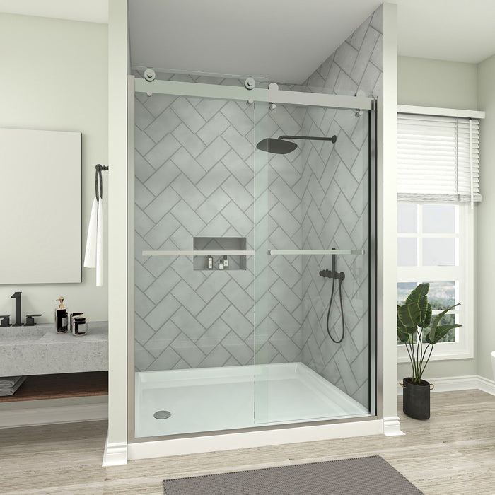 76 in. H x 60 in. W Framed Sliding Shower Door - HomeBeyond