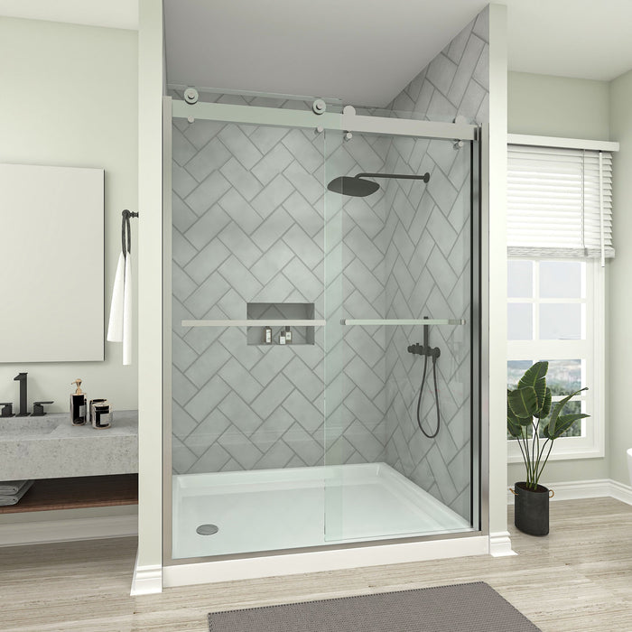 76 in. H x 60 in. W Framed Sliding Shower Door - HomeBeyond