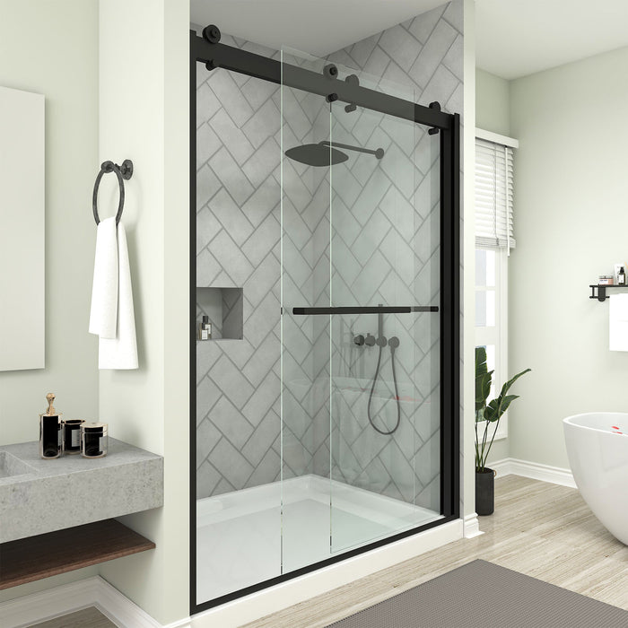 76 in. H x 60 in. W Framed Sliding Shower Door - HomeBeyond