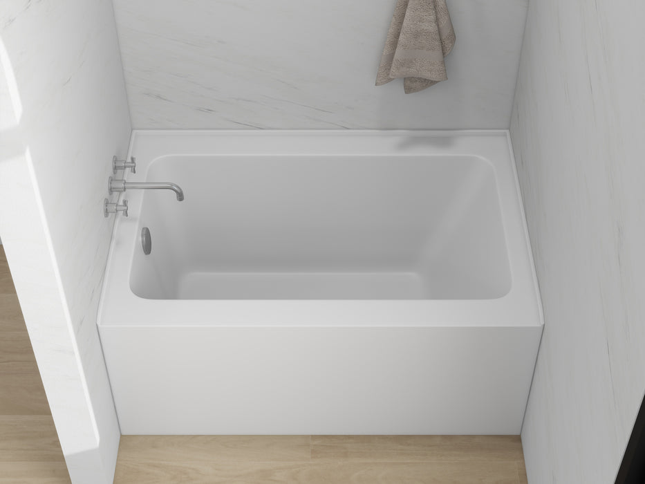 48" x 32" Alcove Soaking Acrylic Bathtub with 3 Side Tiling Flange