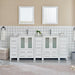 84" Double Sink Modern Bathroom Vanity Set with Ceramic Top & Free Mirrors – Large Storage Cabinet with 3 Side Cabinets VA3024-84 - HomeBeyond