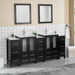 84" Double Sink Modern Bathroom Vanity Set with Ceramic Top & Free Mirrors – Large Storage Cabinet with 3 Side Cabinets VA3024-84 - HomeBeyond