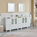 84" Double Sink Modern Bathroom Vanity Set with Ceramic Top & Free Mirrors – Large Storage Cabinet with 3 Side Cabinets VA3024-84 - HomeBeyond