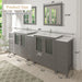 84" Double Sink Modern Bathroom Vanity Set with Ceramic Top & Free Mirrors – Large Storage Cabinet with 3 Side Cabinets VA3024-84 - HomeBeyond