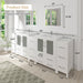 84" Double Sink Modern Bathroom Vanity Set with Ceramic Top & Free Mirrors – Large Storage Cabinet with 3 Side Cabinets VA3024-84 - HomeBeyond
