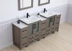 84" Double Sink Modern Bathroom Vanity Set with Ceramic Top & Free Mirrors – Large Storage Cabinet with 3 Side Cabinets VA3024-84 - HomeBeyond