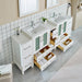 84" Double Sink Modern Bathroom Vanity Set with Ceramic Top & Free Mirrors – Large Storage Cabinet with 3 Side Cabinets VA3024-84 - HomeBeyond