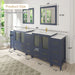 84" Double Sink Modern Bathroom Vanity Set with Ceramic Top & Free Mirrors – Large Storage Cabinet with 3 Side Cabinets VA3024-84 - HomeBeyond