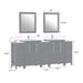 84" Double Sink Modern Bathroom Vanity Set with Ceramic Top & Free Mirrors – Large Storage Cabinet with 3 Side Cabinets VA3024-84 - HomeBeyond