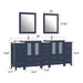 84" Double Sink Modern Bathroom Vanity Set with Ceramic Top & Free Mirrors – Large Storage Cabinet with 3 Side Cabinets VA3024-84 - HomeBeyond