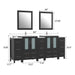 84" Double Sink Modern Bathroom Vanity Set with Ceramic Top & Free Mirrors – Large Storage Cabinet with 3 Side Cabinets VA3024-84 - HomeBeyond