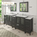 84" Double Sink Modern Bathroom Vanity Set with Ceramic Top & Free Mirrors – Large Storage Cabinet with 3 Side Cabinets VA3024-84 - HomeBeyond
