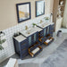 84" Double Sink Modern Bathroom Vanity Set with Ceramic Top & Free Mirrors – Large Storage Cabinet with 3 Side Cabinets VA3024-84 - HomeBeyond
