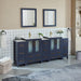 84" Double Sink Modern Bathroom Vanity Set with Ceramic Top & Free Mirrors – Large Storage Cabinet with 3 Side Cabinets VA3024-84 - HomeBeyond