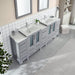 84" Double Sink Modern Bathroom Vanity Set with Ceramic Top & Free Mirrors – Large Storage Cabinet with 3 Side Cabinets VA3024-84 - HomeBeyond