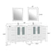 84" Double Sink Modern Bathroom Vanity Set with Ceramic Top & Free Mirrors – Large Storage Cabinet with 3 Side Cabinets VA3024-84 - HomeBeyond