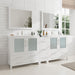 84" Double Sink Modern Bathroom Vanity Set with Ceramic Top & Free Mirrors – Large Storage Cabinet with 7 Drawers VA3036-84 - HomeBeyond