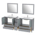 84" Double Sink Modern Bathroom Vanity Set with Ceramic Top & Free Mirrors – Large Storage Cabinet with 7 Drawers VA3036-84 - HomeBeyond