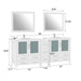 84" Double Sink Modern Bathroom Vanity Set with Ceramic Top & Free Mirrors – Large Storage Cabinet with 7 Drawers VA3036-84 - HomeBeyond
