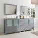 84" Double Sink Modern Bathroom Vanity Set with Ceramic Top & Free Mirrors – Large Storage Cabinet with 7 Drawers VA3036-84 - HomeBeyond