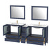 84" Double Sink Modern Bathroom Vanity Set with Ceramic Top & Free Mirrors – Large Storage Cabinet with 7 Drawers VA3036-84 - HomeBeyond