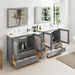 84" Double Sink Modern Bathroom Vanity Set with Ceramic Top & Free Mirrors – Large Storage Cabinet with 7 Drawers VA3036-84 - HomeBeyond