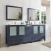 84" Double Sink Modern Bathroom Vanity Set with Ceramic Top & Free Mirrors – Large Storage Cabinet with 7 Drawers VA3036-84 - HomeBeyond