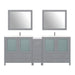 84" Double Sink Modern Bathroom Vanity Set with Ceramic Top & Free Mirrors – Large Storage Cabinet with 7 Drawers VA3036-84 - HomeBeyond