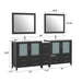84" Double Sink Modern Bathroom Vanity Set with Ceramic Top & Free Mirrors – Large Storage Cabinet with 7 Drawers VA3036-84 - HomeBeyond