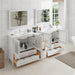 84" Double Sink Modern Bathroom Vanity Set with Ceramic Top & Free Mirrors – Large Storage Cabinet with 7 Drawers VA3036-84 - HomeBeyond