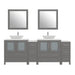 84" Double Sink Modern Bathroom Vanity Set with Engineered Marble Top & Free Mirrors – Large Storage Cabinet with 10 Drawers VA3130-84 - HomeBeyond