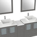 84" Double Sink Modern Bathroom Vanity Set with Engineered Marble Top & Free Mirrors – Large Storage Cabinet with 10 Drawers VA3130-84 - HomeBeyond