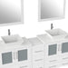 84" Double Sink Modern Bathroom Vanity Set with Engineered Marble Top & Free Mirrors – Large Storage Cabinet with 10 Drawers VA3130-84 - HomeBeyond
