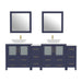 84" Double Sink Modern Bathroom Vanity Set with Engineered Marble Top & Free Mirrors – Large Storage Cabinet with 10 Drawers VA3130-84 - HomeBeyond