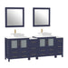 84" Double Sink Modern Bathroom Vanity Set with Engineered Marble Top & Free Mirrors – Large Storage Cabinet with 10 Drawers VA3130-84 - HomeBeyond