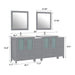 84" Double Sink Modern Bathroom Vanity Set with White Ceramic Top & Free Mirrors – Large Storage Cabinet with 10 Drawers VA3030-84 - HomeBeyond