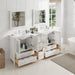 84" Double Sink Modern Bathroom Vanity Set with White Ceramic Top & Free Mirrors – Large Storage Cabinet with 10 Drawers VA3030-84 - HomeBeyond