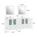 84" Double Sink Modern Bathroom Vanity Set with White Ceramic Top & Free Mirrors – Large Storage Cabinet with 10 Drawers VA3030-84 - HomeBeyond