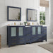 84" Double Sink Modern Bathroom Vanity Set with White Ceramic Top & Free Mirrors – Large Storage Cabinet with 10 Drawers VA3030-84 - HomeBeyond
