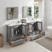 84" Double Sink Modern Bathroom Vanity Set with White Ceramic Top & Free Mirrors – Large Storage Cabinet with 10 Drawers VA3030-84 - HomeBeyond