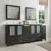 84" Double Sink Modern Bathroom Vanity Set with White Ceramic Top & Free Mirrors – Large Storage Cabinet with 10 Drawers VA3030-84 - HomeBeyond