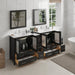 84" Double Sink Modern Bathroom Vanity Set with White Ceramic Top & Free Mirrors – Large Storage Cabinet with 10 Drawers VA3030-84 - HomeBeyond