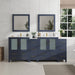 84" Double Sink Modern Bathroom Vanity Set with White Ceramic Top & Free Mirrors – Large Storage Cabinet with 10 Drawers VA3030-84 - HomeBeyond