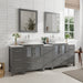 84" Double Sink Modern Bathroom Vanity Set with White Engineered Marble Top & Free Mirrors – Large Storage Cabinet with 13 Drawers VA3124-84 - HomeBeyond