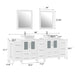 84" Double Sink Modern Bathroom Vanity Set with White Engineered Marble Top & Free Mirrors – Large Storage Cabinet with 13 Drawers VA3124-84 - HomeBeyond