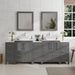 84" Double Sink Modern Bathroom Vanity Set with White Engineered Marble Top & Free Mirrors – Large Storage Cabinet with 13 Drawers VA3124-84 - HomeBeyond