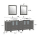 84" Double Sink Modern Bathroom Vanity Set with White Engineered Marble Top & Free Mirrors – Large Storage Cabinet with 13 Drawers VA3124-84 - HomeBeyond