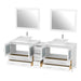 84" Double Sink Modern Bathroom Vanity Set with White Engineered Marble Top & Free Mirrors – Large Storage Cabinet with 7 Drawers VA3136-84 - HomeBeyond