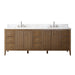 84" Freestanding Bathroom Vanity with Sink and Engineered Marble Top - HomeBeyond